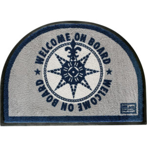 MARINE BUSINESS FLOOR MAT WELCOME ON BOARD BLUE/GREY