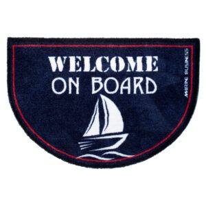 MARINE BUSINESS FLOOR MAT WELCOME ON BOARD ROUND