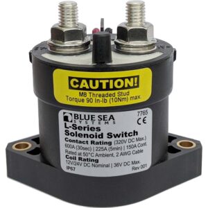 BLUE SEA 7765 L-SERIES SOLENOID SWITCH 150A 12/24V DC