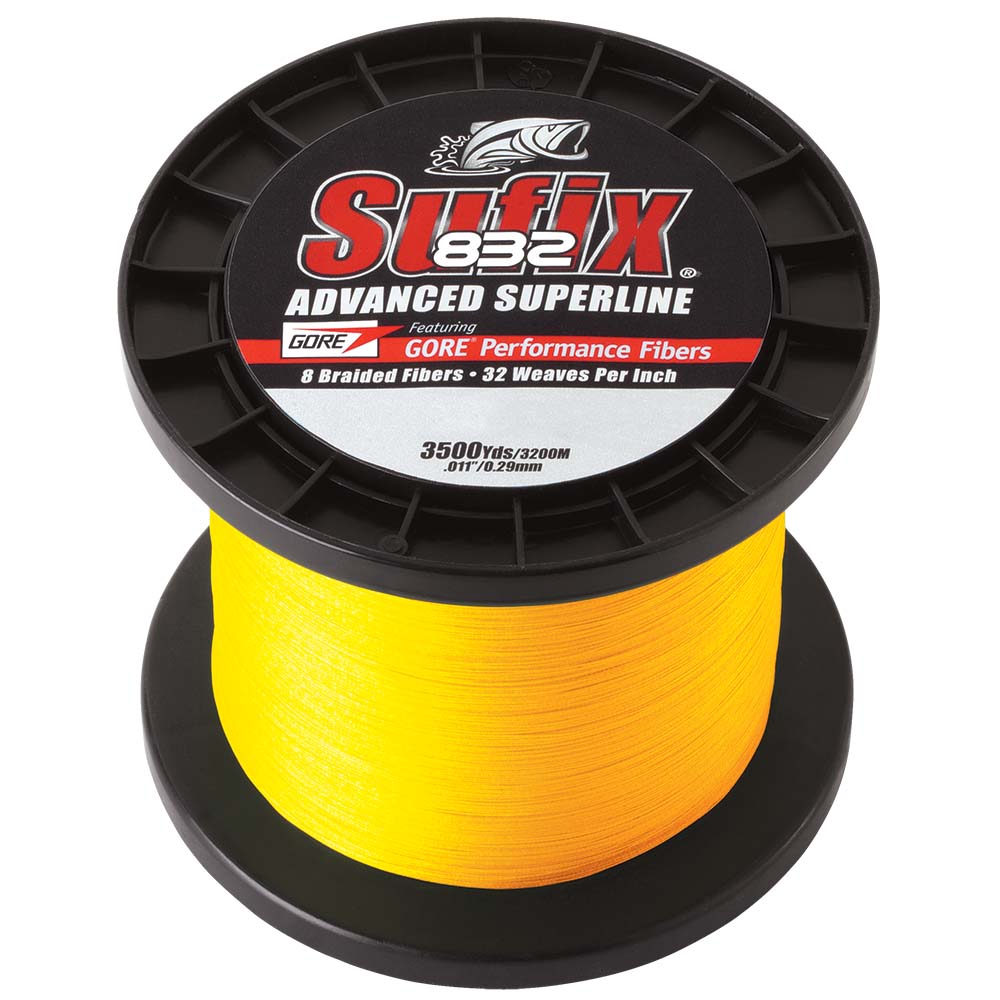 SUFIX 832 BRAID 10LB HI-VIS YELLOW 3500YDS