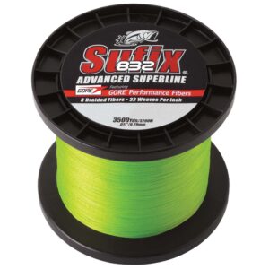 SUFIX 832 BRAID 15LB NEON LIME 3500YDS