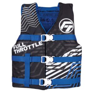 FULL THROTTLE YOUTH NYLON LIFE JACKET - BLUE/BLACK