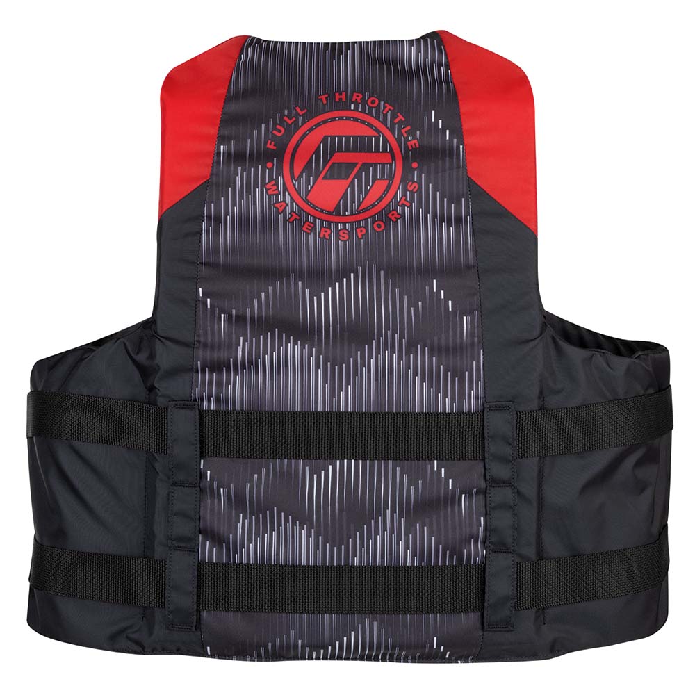 FULL THROTTLE ADULT NYLON LIFE JACKET S/M - RED/BLACK - Image 2