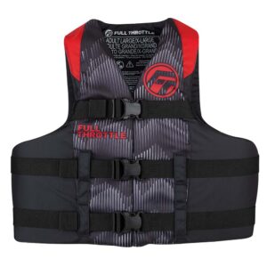 FULL THROTTLE ADULT NYLON LIFE JACKET L/XL - RED/BLACK