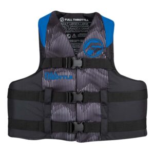 FULL THROTTLE ADULT NYLON LIFE JACKET L/XL - BLUE/BLACK