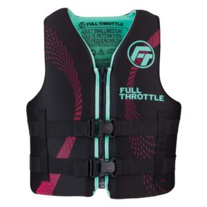 FULL THROTTLE ADULT RAPID DRY LIFE JACKET L/XL - AQUA/BLACK