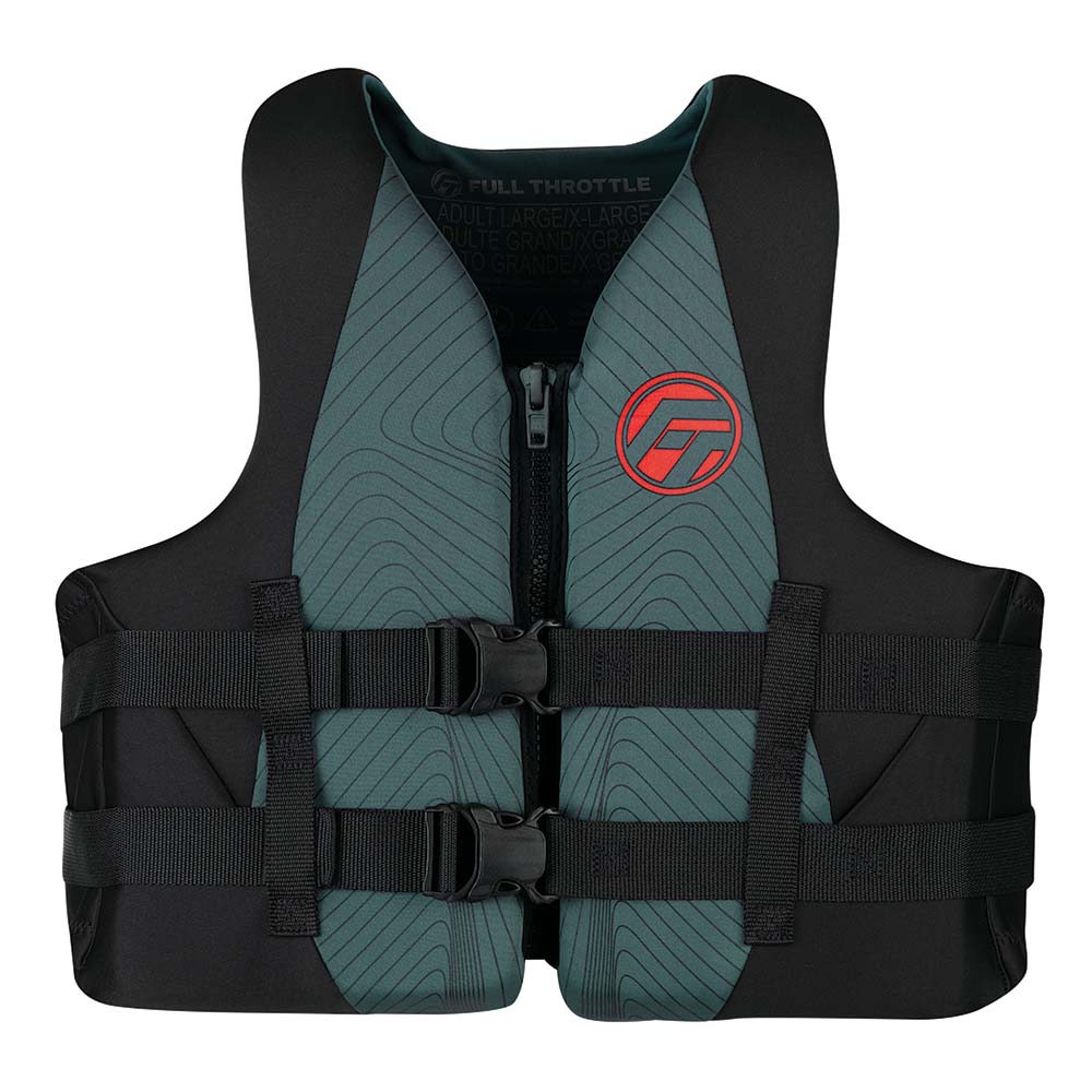 FULL THROTTLE ADULT RAPID DRY LIFE JACKET 2X/4X - GRAY/BLACK
