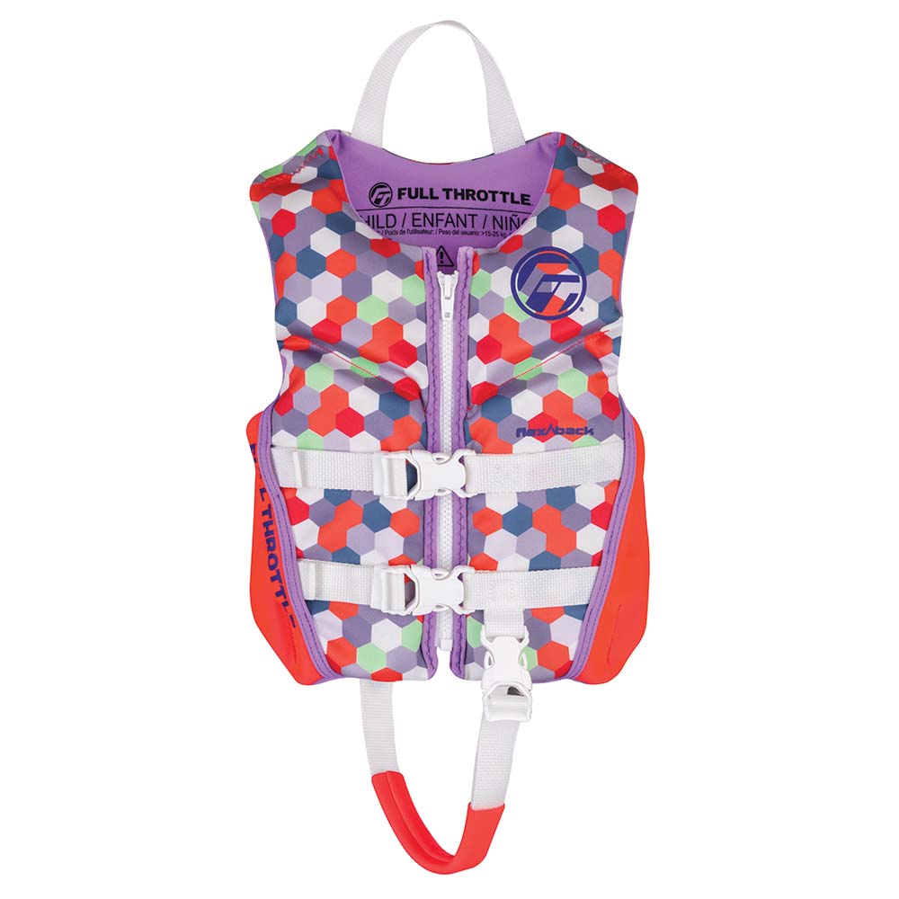 FULL THROTTLE CHILD RAPID DRY FLEX-BACK LIFE JACKET - PINK