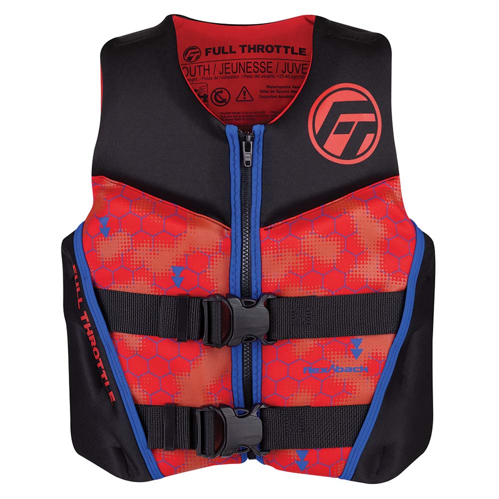 FULL THROTTLE YOUTH RAPID DRY FLEX-BACK LIFE JACKET