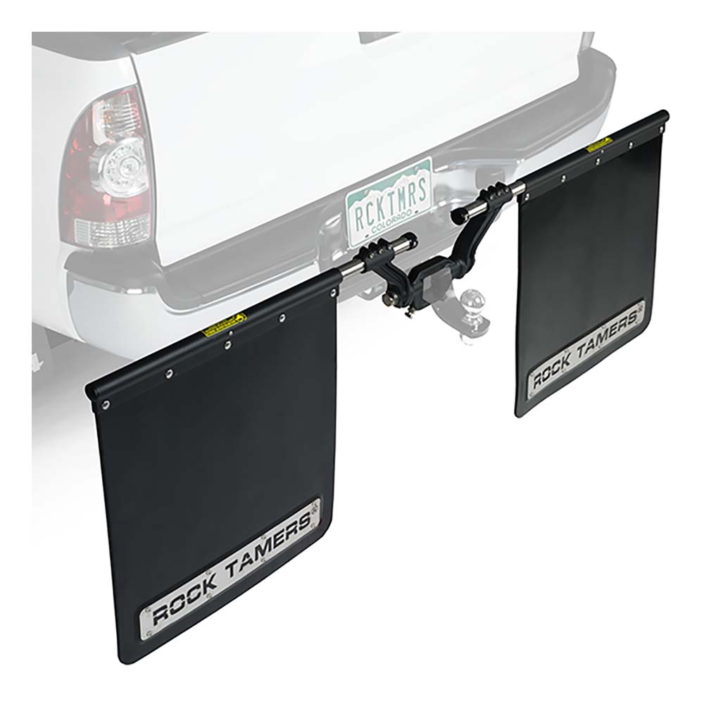 ROCK TAMERS 2" HUB MUDFLAP SYSTEM MATTE BLACK / STAINLESS - Image 2