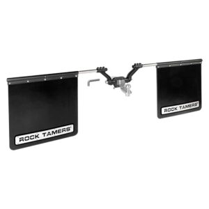 ROCK TAMERS 3" HUB MUDFLAP SYSTEM MATTE BLACK / STAINLESS