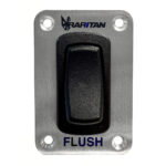 RARITAN MOMENTARY FLUSH SWITCH W/ STAINLESS STEEL FACEPLATE