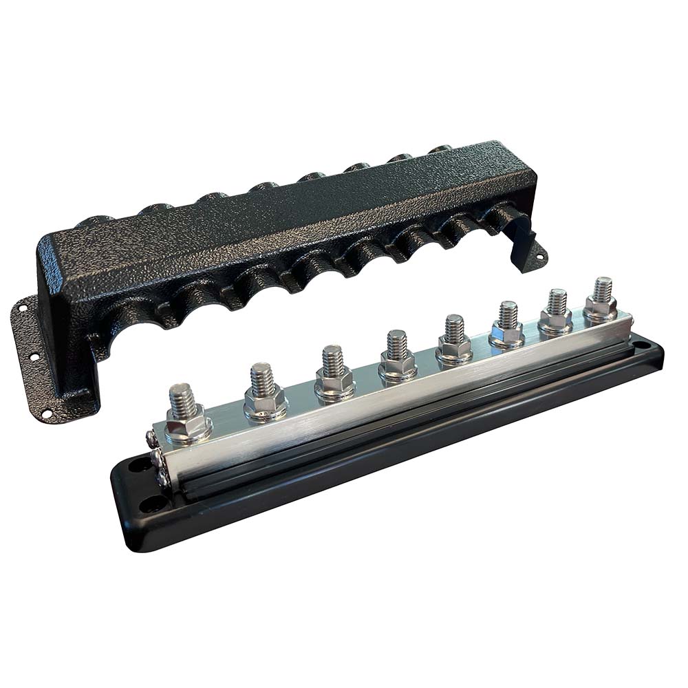 VICTRON BUSBAR 600A 8P & COVER 8X 3/8" PLUS 8X M8 TERMINALS