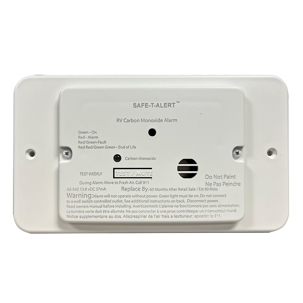 SAFE T ALERT CARBON MONOXIDE RV WHITE FLUSH MOUNT