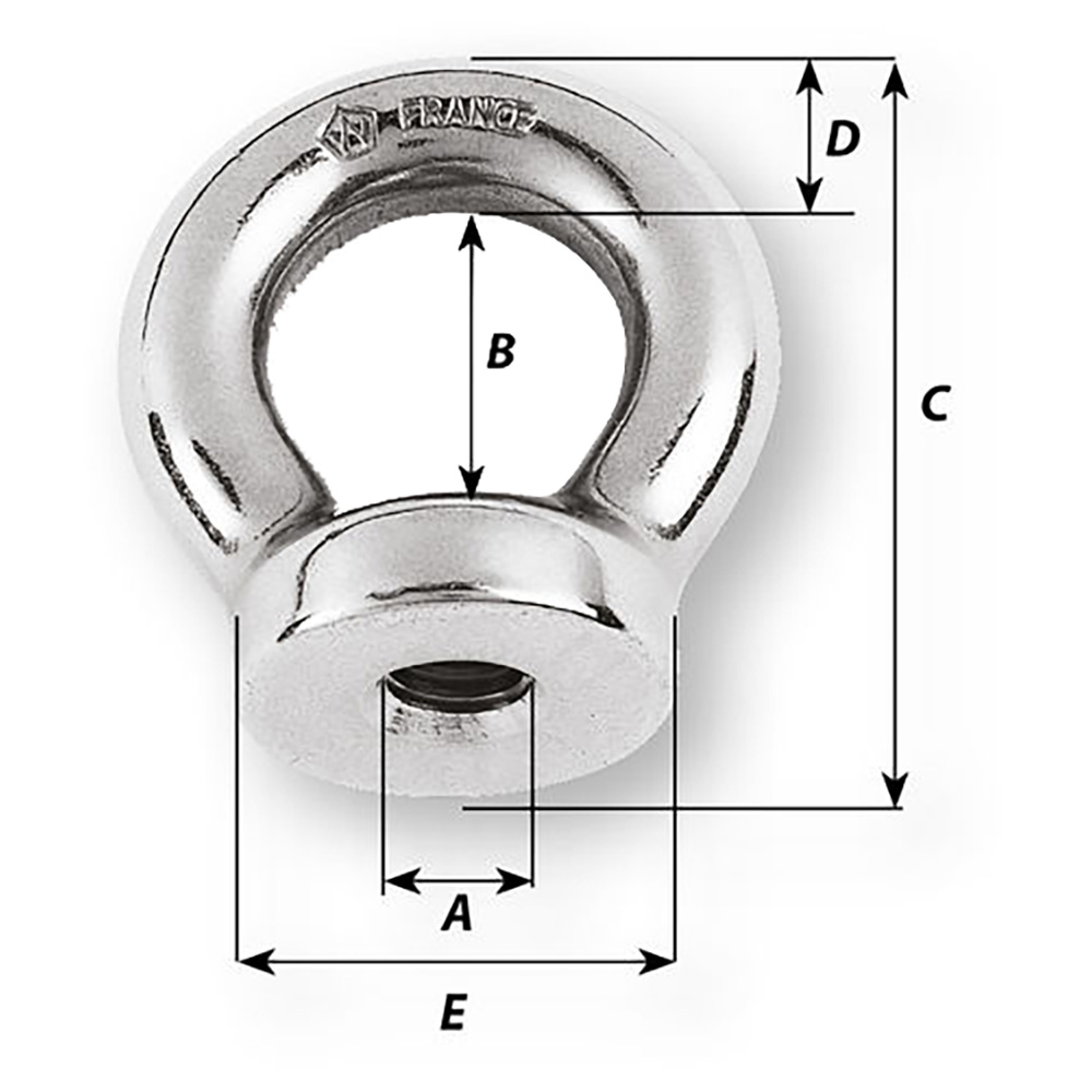 WICHARD 1/2 EYE NUT 1-1/16" DIAMETER - Image 2