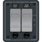 BLUE SEA 8664 WATER-RESISTANT BILGE PANEL 2 CONTURA SWITCHES