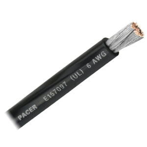 PACER BLACK 6 AWG BATTERY   CABLE SOLD BY THE FOOT