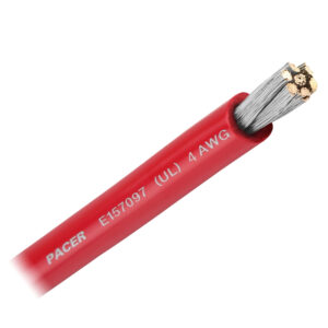 PACER RED 4 AWG BATTERY CABLE  SOLD BY THE FOOT