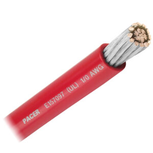PACER RED 1/0 AWG BATTERY  CABLE SOLD BY THE FOOT