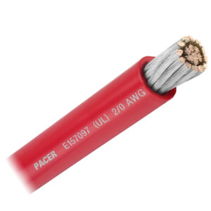 PACER RED 2/0 AWG BATTERY  CABLE SOLD BY THE FOOT