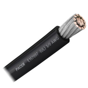 PACER BLACK 3/0 AWG BATTERY CABLE SOLD BY THE FOOT