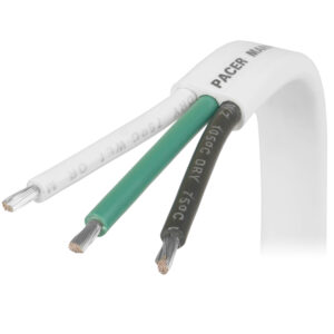 PACER WHITE TRIPLEX CABLE 50' 6/3 BLACK, GREEN, WHITE