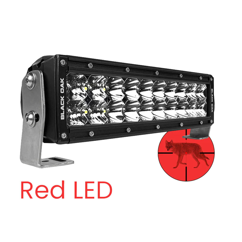 BLACK OAK 10" PREDATOR RED LED DOUBLE ROW LIGHT BAR - Image 2
