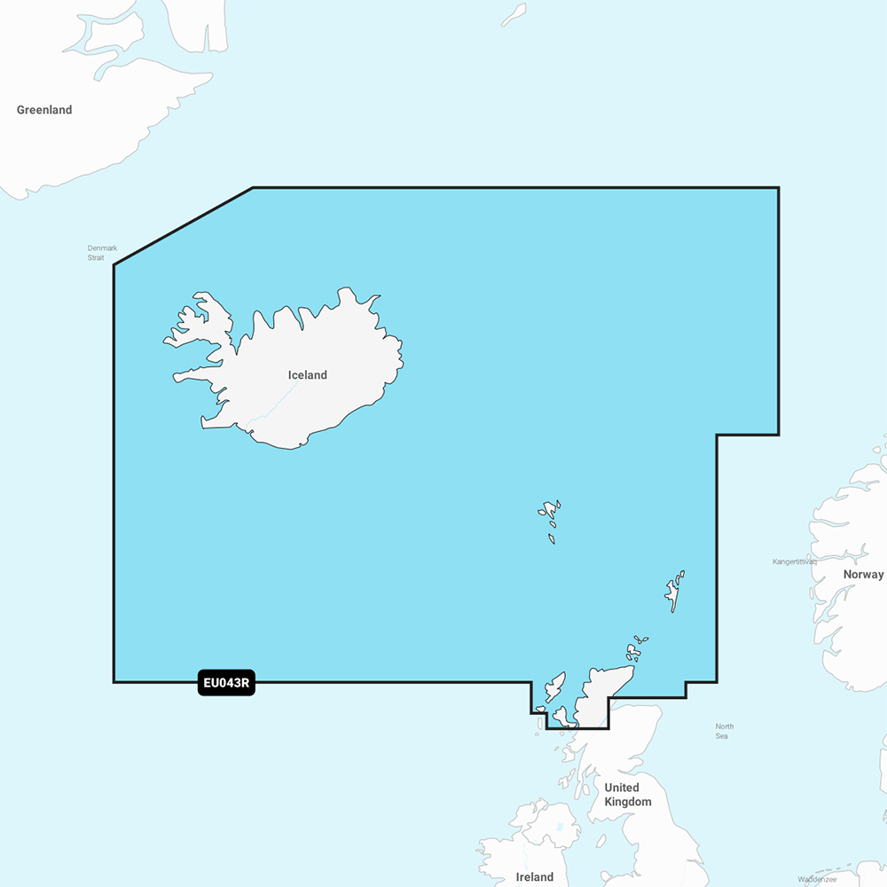 GARMIN NAVIONICS+ NSEU043R ICELAND TO ORKNEY