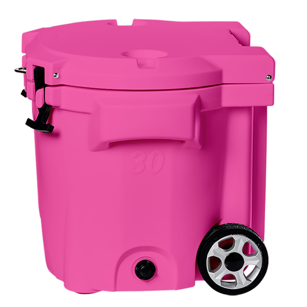 LAKA COOLERS 30 QT COOLER W/ TELESCOPING HANDLE & WHEELS - Image 5