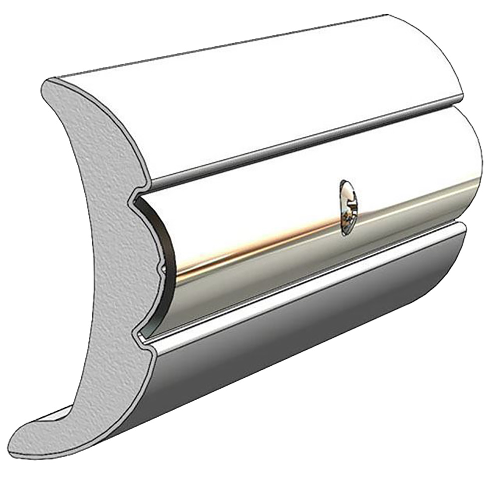 TACO RIGID FLEX CORE RUB RAIL 2" X 7/8" FROSTY WHITE 60'