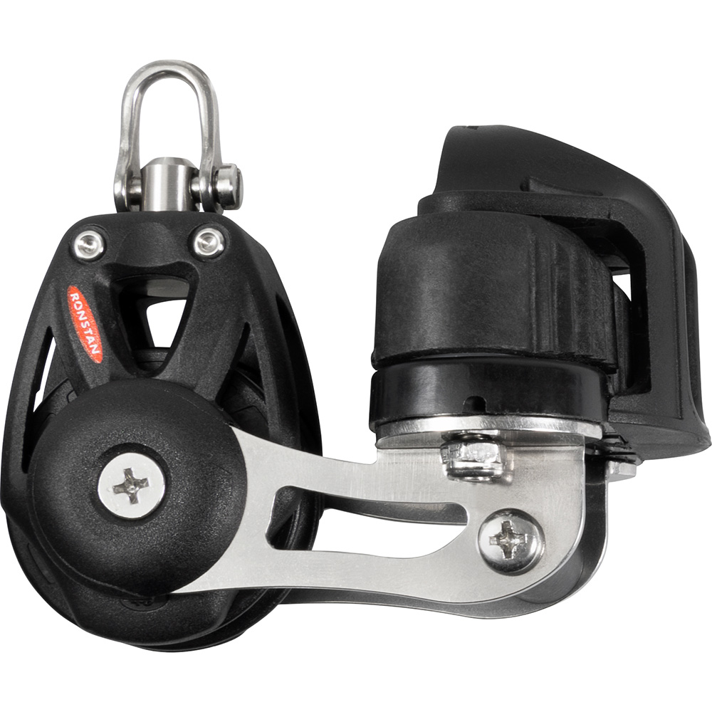 RONSTAN SERIES 40 ORBIT SINGLE BB BLOCK W/ CLEAT AND SWIVEL