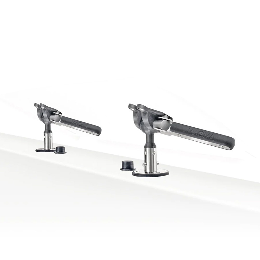 MAGMA MOUNT, DUAL FLUSH DECK SOCKET W/ADJUSTABLE LEVELOCK,