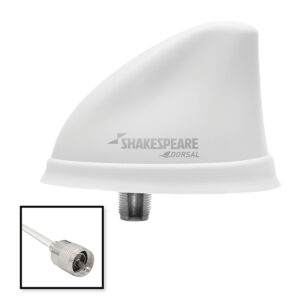 SHAKSPEARE DORSAL ANTENNA  WHITE LOW PROFILE 26FT RG-58