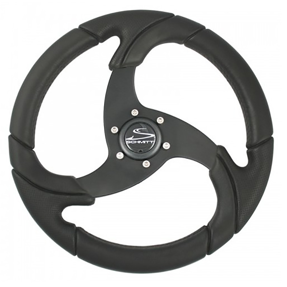 SCHMITT MARINE FOLLETTO WHEEL 14.2" BLACK 3/4" TAPERED SHAFT