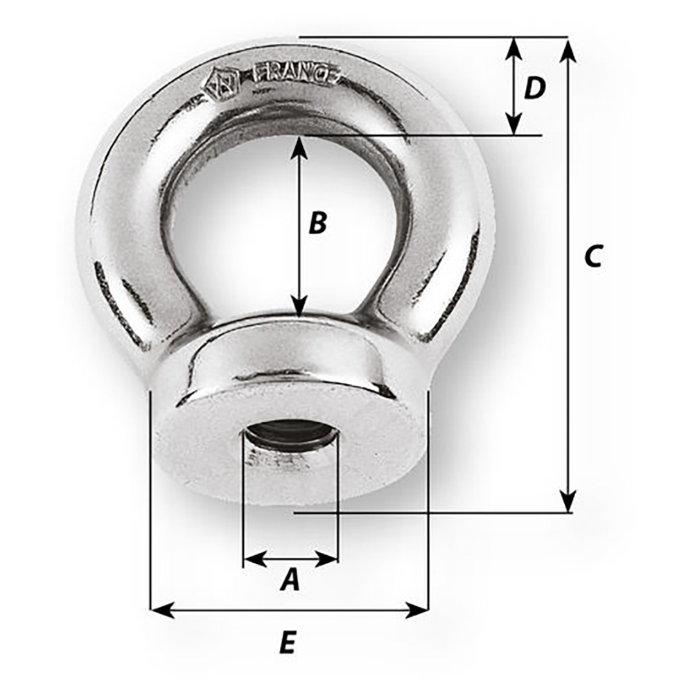WICHARD 14MM EYE NUT - DIA 1 1/16 - Image 2