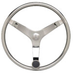 UFLEX V46 SS STEERING WHEEL W/ SPEED KNOB *NUT NOT INC*
