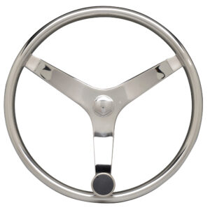 UFLEX V46 SS STEERING WHEEL W/ SPEED KNOB *NUT NOT INC*