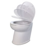 JABSCO DELUXE FLUSH FRESHWATER ELECTRIC TOILET W/ ANGLED BACK