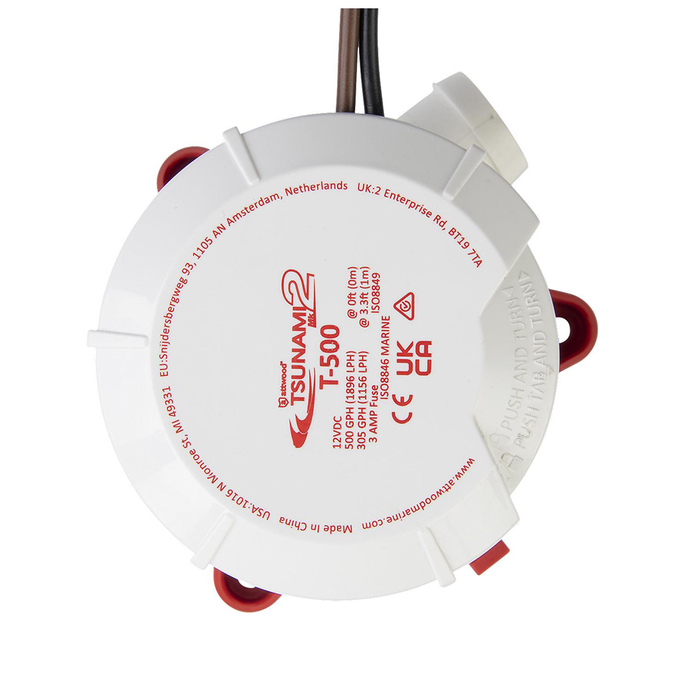 ATTWOOD TSUNAMI MK2 T500 MANUAL BILGE PUMP 500 GPH 12V - Image 2