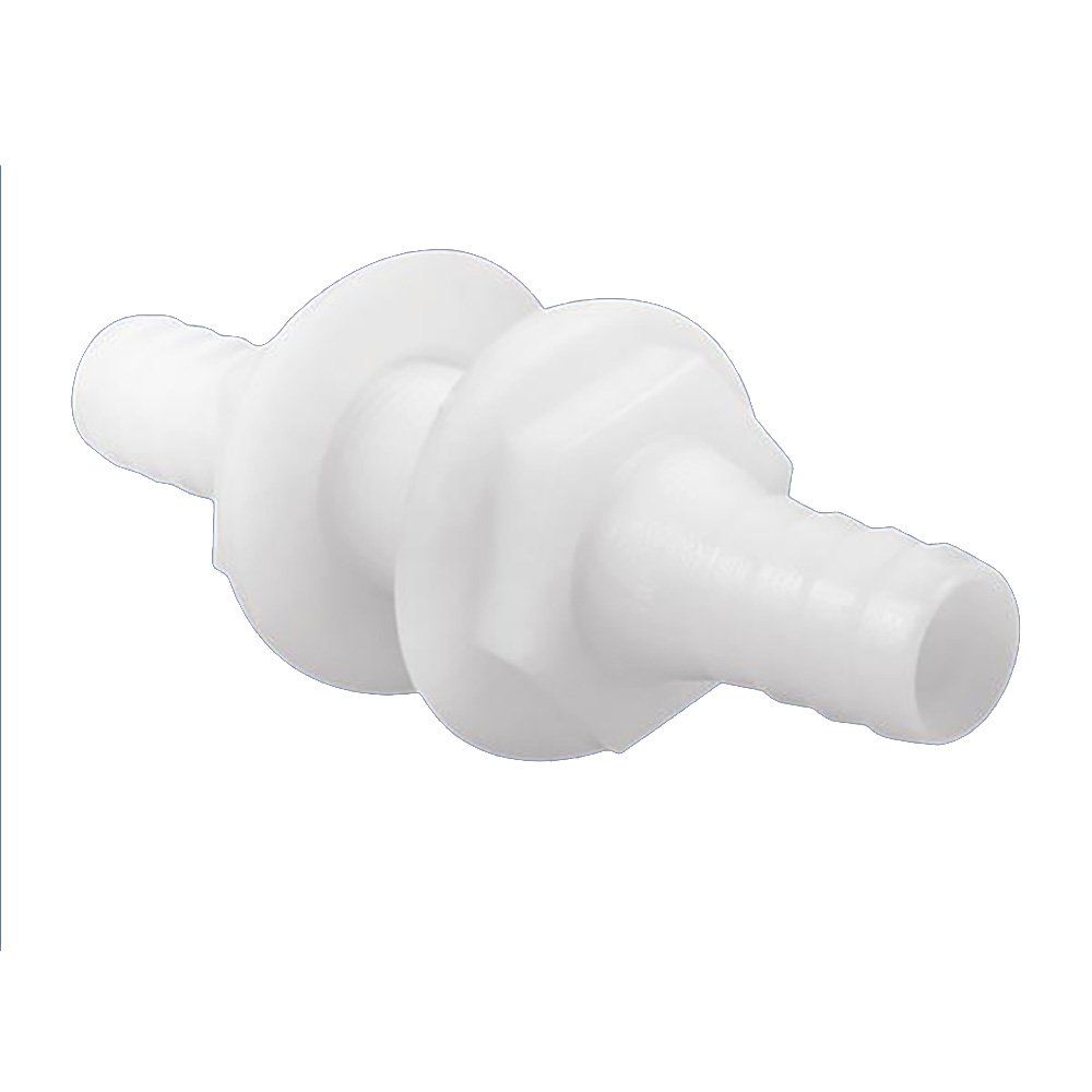 ATTWOOD DOUBLE ENDED THRU-HULL CONNECTOR 3/4" WHITE PLASTIC