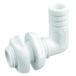 ATTWOOD 90 DEGREE PLASTIC THRU-HULL 3/4" ID WHITE