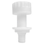 ATTWOOD PLASTIC THRU-HULL WITH STRAINER 3/4" ID WHITE