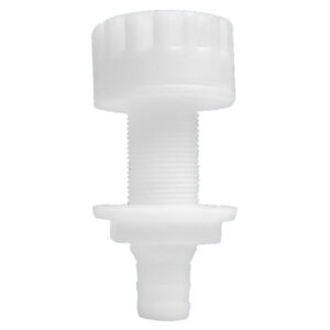ATTWOOD PLASTIC THRU-HULL WITH STRAINER 3/4" ID WHITE
