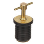ATTWOOD T-HANDLE DRAIN PLUG 1" BRASS