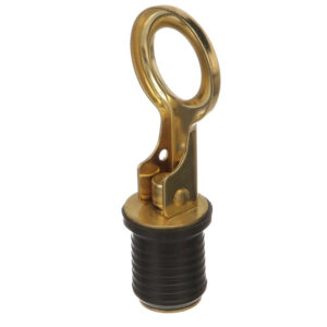 ATTWOOD SNAP-HANDLE DRAIN PLUG 1" BRASS