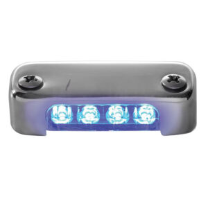 ATTWOOD LED MICRO LIGHT BLUE WITH SS BEZEL VERTICAL MOUNT