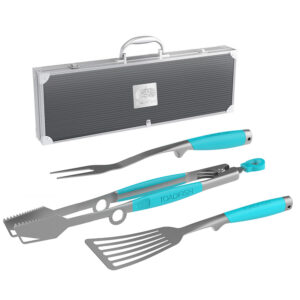 TOADFISH ULTIMATE GRILL SET W/ CARRYING CASE - TONGS, SPATULA