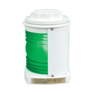 PERKO WHITE PLASTIC GREEN SIDE LIGHT