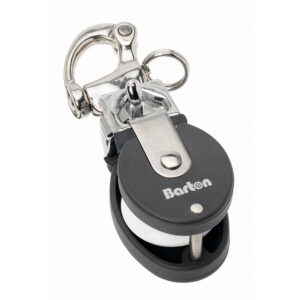 BARTON MARINE SIZE 2 SNATCH BLOCK W/ STAINLESS STEEL SNAP