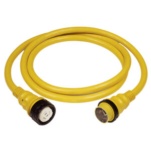 MARINCO 50AMP 125/250V SHORE POWER CABLE 12' YELLOW